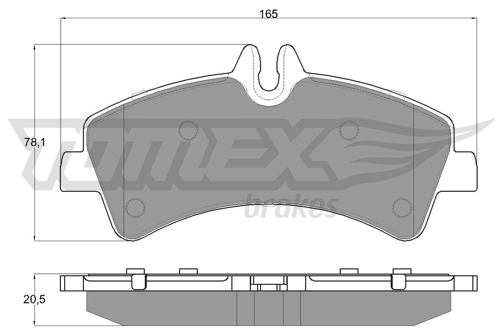 Sada brzdových platničiek kotúčovej brzdy TOMEX Brakes